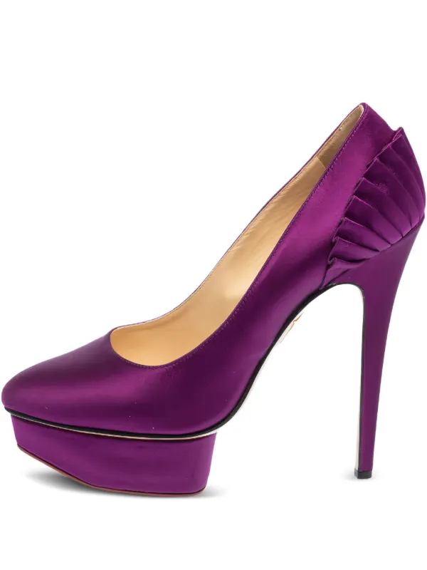Charlotte Olympia 140mm Paloma Pumps Purple FARFETCH