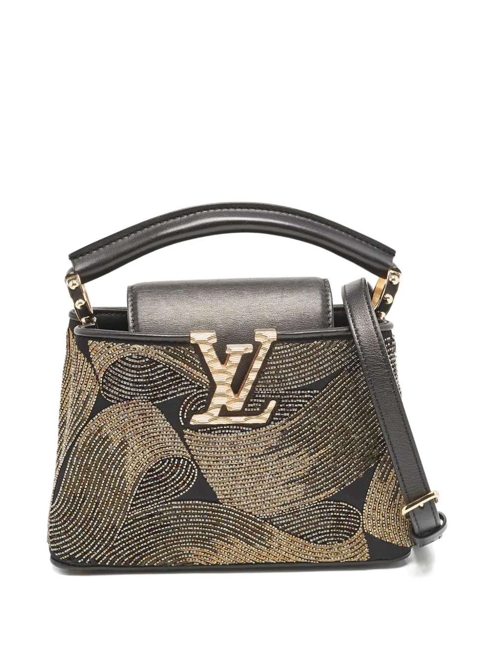 Louis Vuitton Pre-Owned ビーズ レザーバッグ - ゴールドトーン Louis Vuitton Pre-Owned ビーズ レザーバッグ - ゴールドトーン