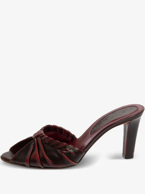 Saint Laurent Pre-Owned 75mm pleated open-toe sandals