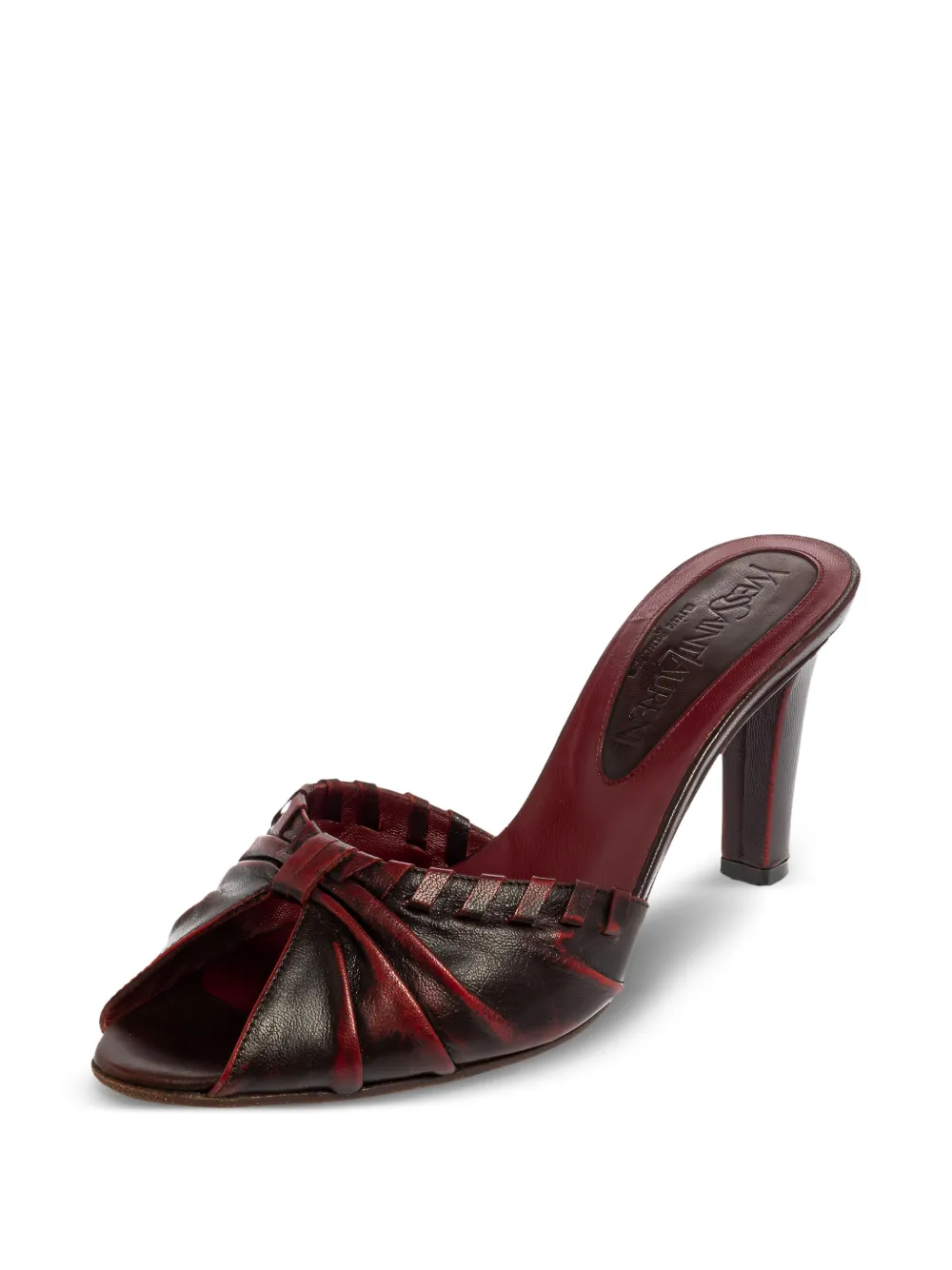 Saint Laurent Pre-Owned 75mm pleated open-toe sandals | Image 2
