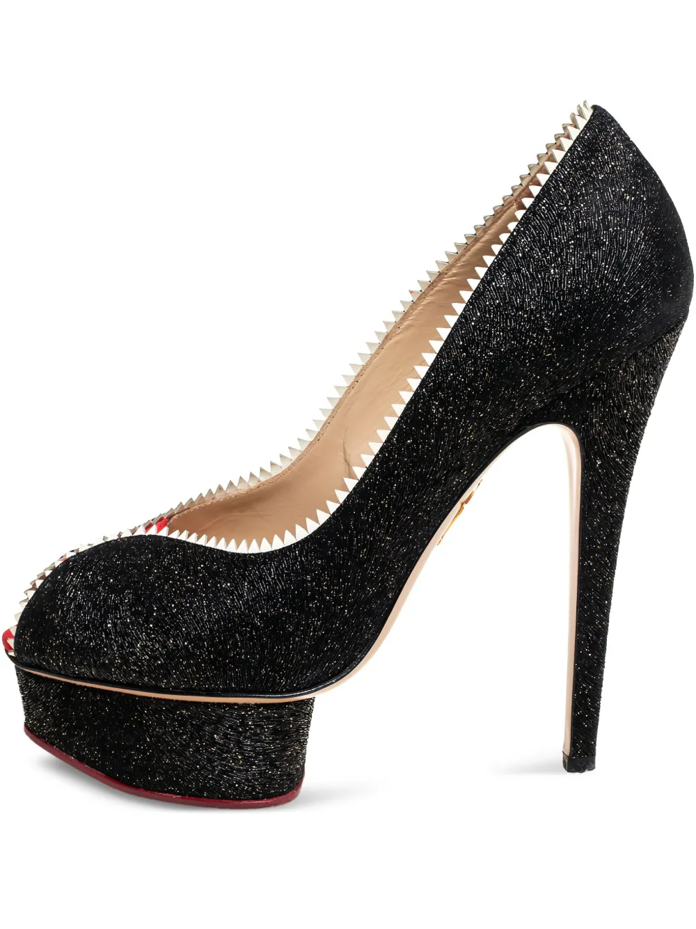 Charlotte Olympia zapatillas de archivo con plataforma de 140mm | negro | Image 1