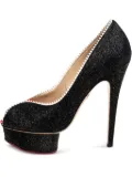 Charlotte Olympia pre-owned 140mm peep-toe platform pumps - Black
