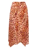 Stella McCartney Pre-Owned leopard-print midi skirt - Pink