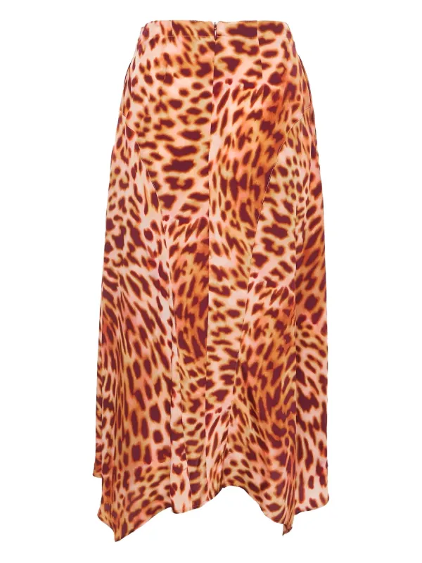 Stella McCartney Pre-Owned leopard-print Midi Skirt Pink FARFETCH IN
