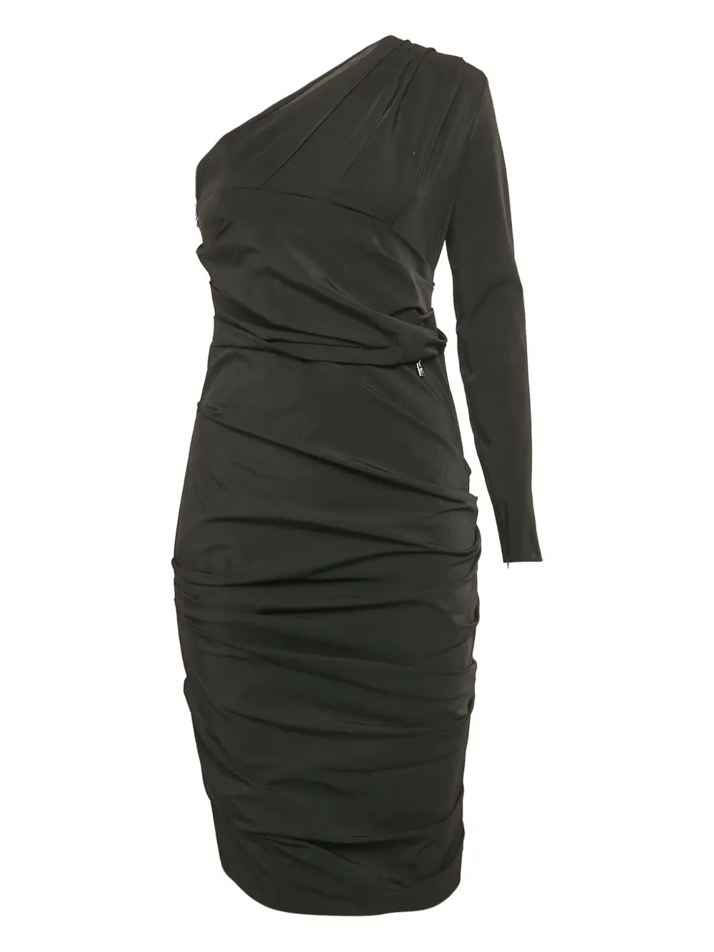 Elisabetta Franchi pre-owned asymmetrical one-shoulder midi dress | Black | Image 1