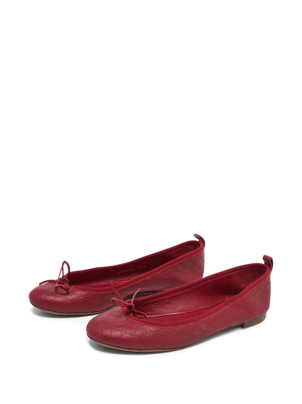 Gucci Pre-Owned Microguccissima ballerina's - Rood