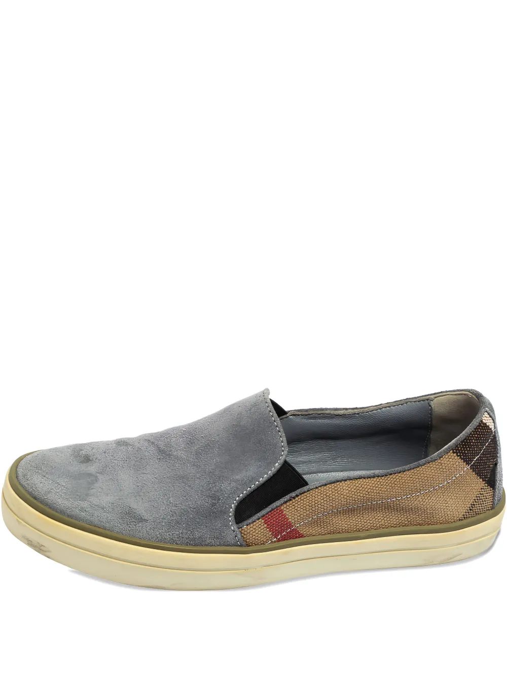 Pre-owned Burberry Suede Slip-on Sneakers