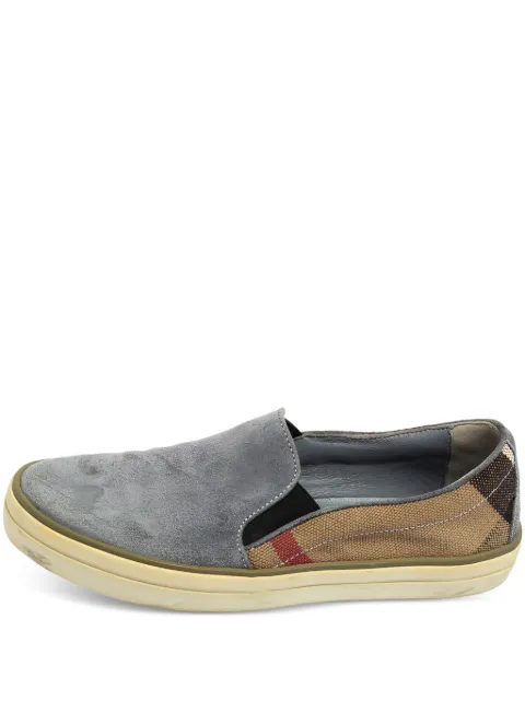 Burberry Pre-Owned suede slip-on sneakers