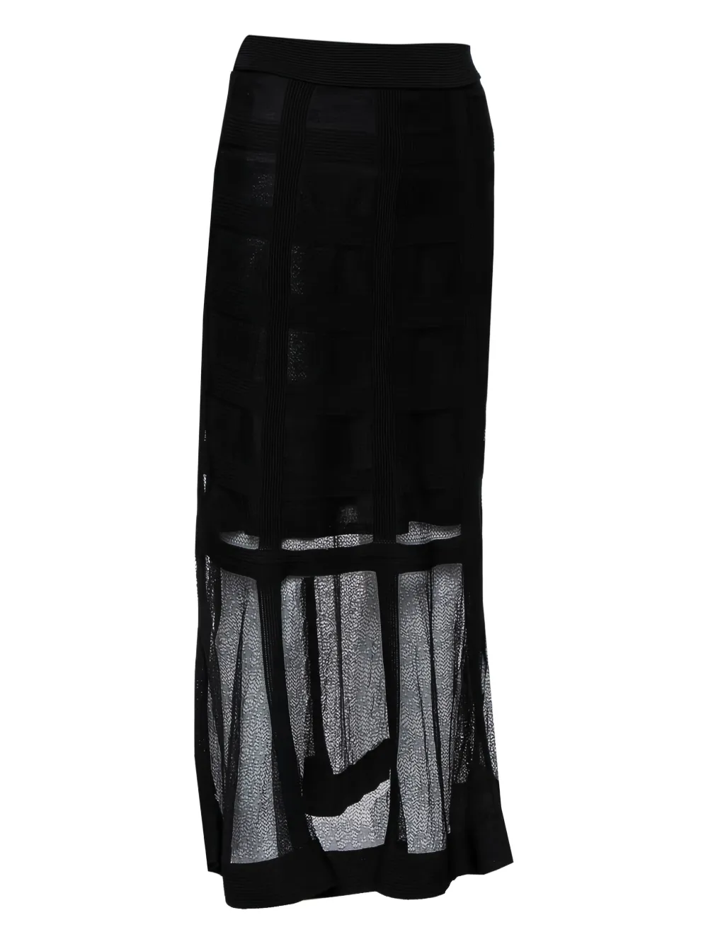 Alexander McQueen Pre-Owned sheer-panel midi skirt | Image 2
