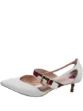 Gucci Pre-Owned 55mm Unia pointed-toe pumps - White