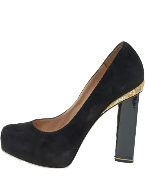 Nicholas Kirkwood pre-owned suede platform pumps