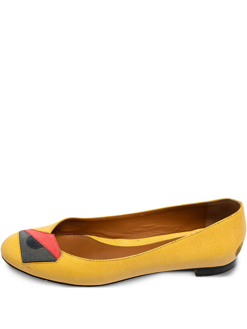 Fendi Pre-Owned leather ballet flats | Yellow | Image 1