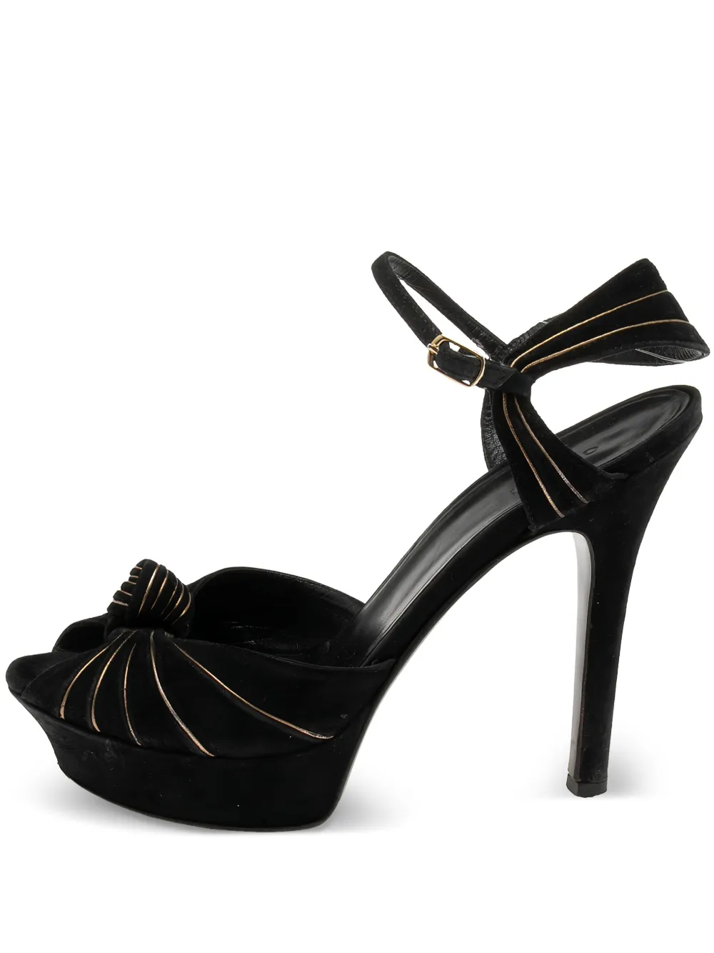 Gucci Pre-Owned Sandalen aus Wildleder 120mm - Schwarz