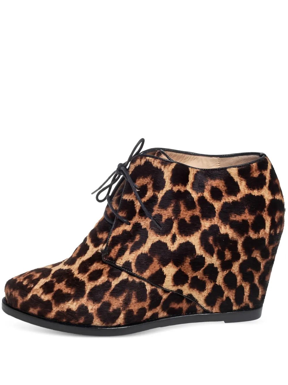 Christian Louboutin Pre-Owned Lady Schuss 70mm レオパード ウェッジブーツ - ブラウン Christian Louboutin Pre-Owned Lady Schuss 70mm レオパード ウェッジブーツ - ブラウン