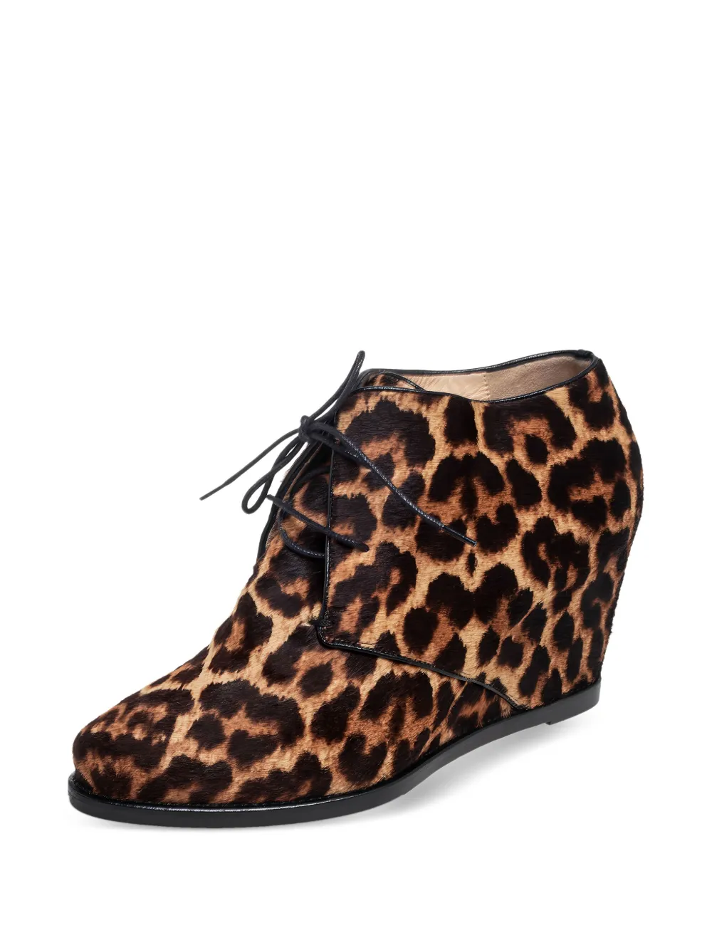 Christian Louboutin Pre-Owned 70 mm Lady Schuss laarzen met luipaardprint en sleehak - Bruin
