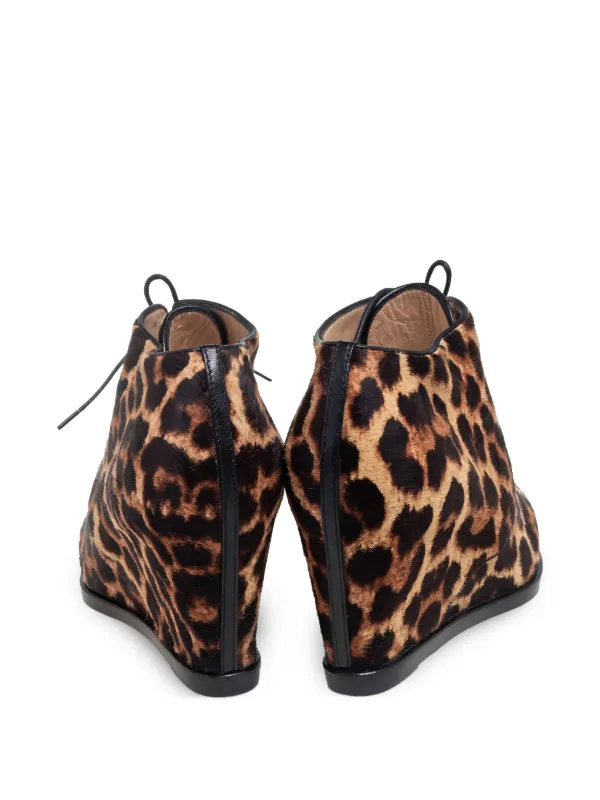 ChristianLouboutin ショートブーツ レオパード柄 レオパード（ヒョウ柄） Christian Louboutin(クリスチャン