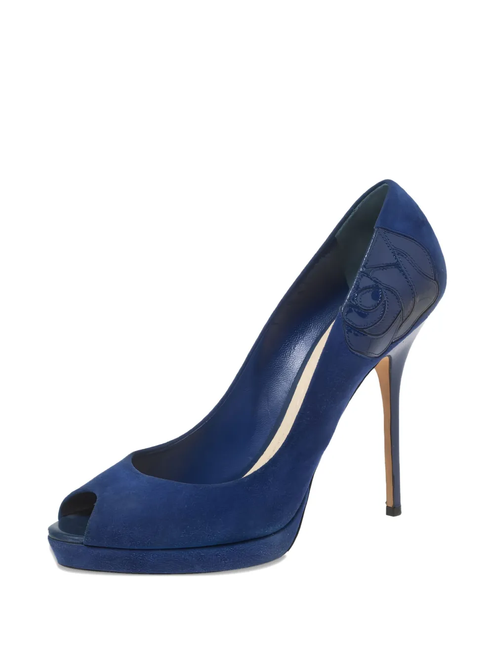 Christian Dior Pre-Owned 100 mm pumps met plateauzool - Blauw