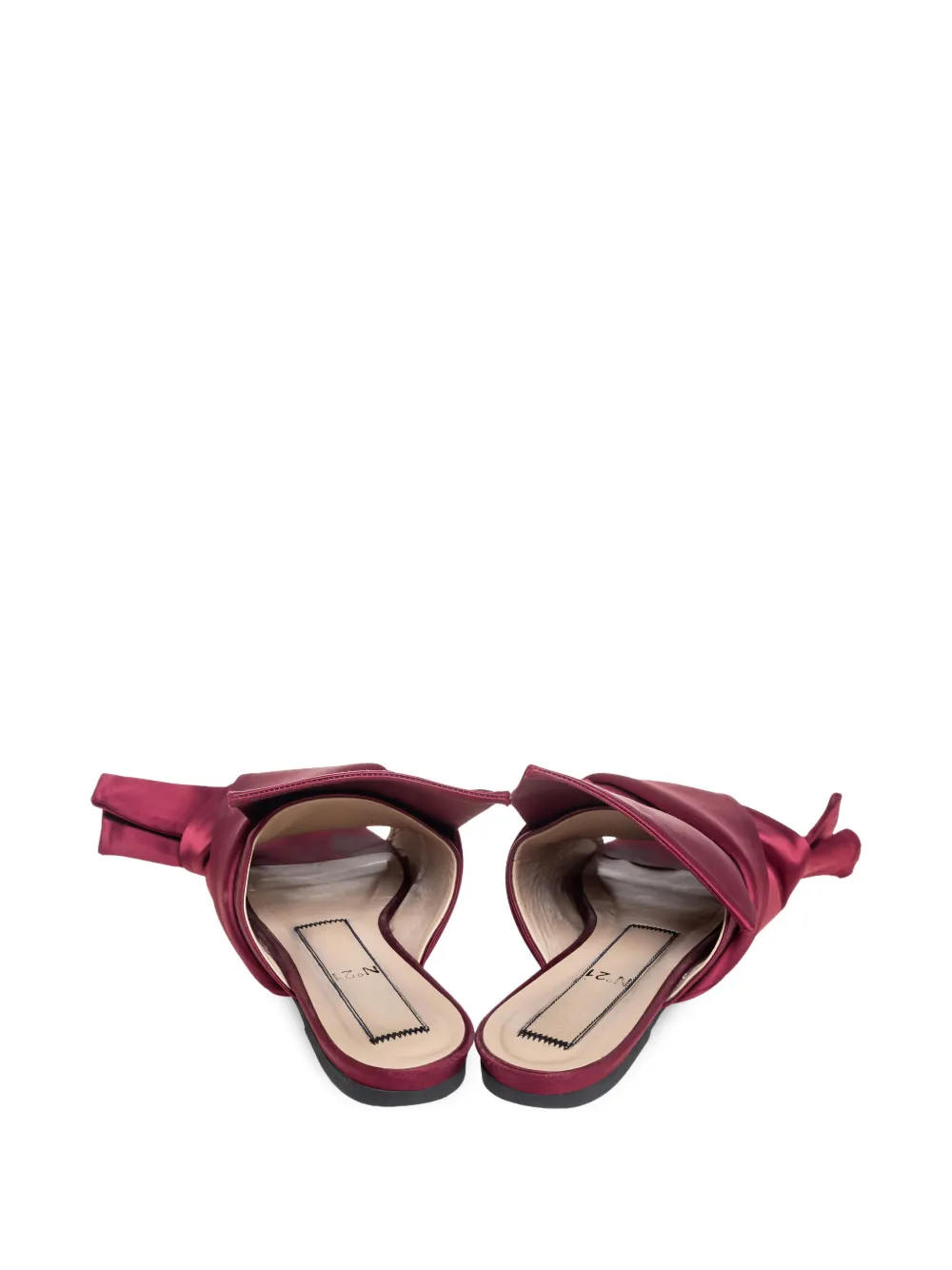 Nº21 Satijnen ballerina's met strik - Rood