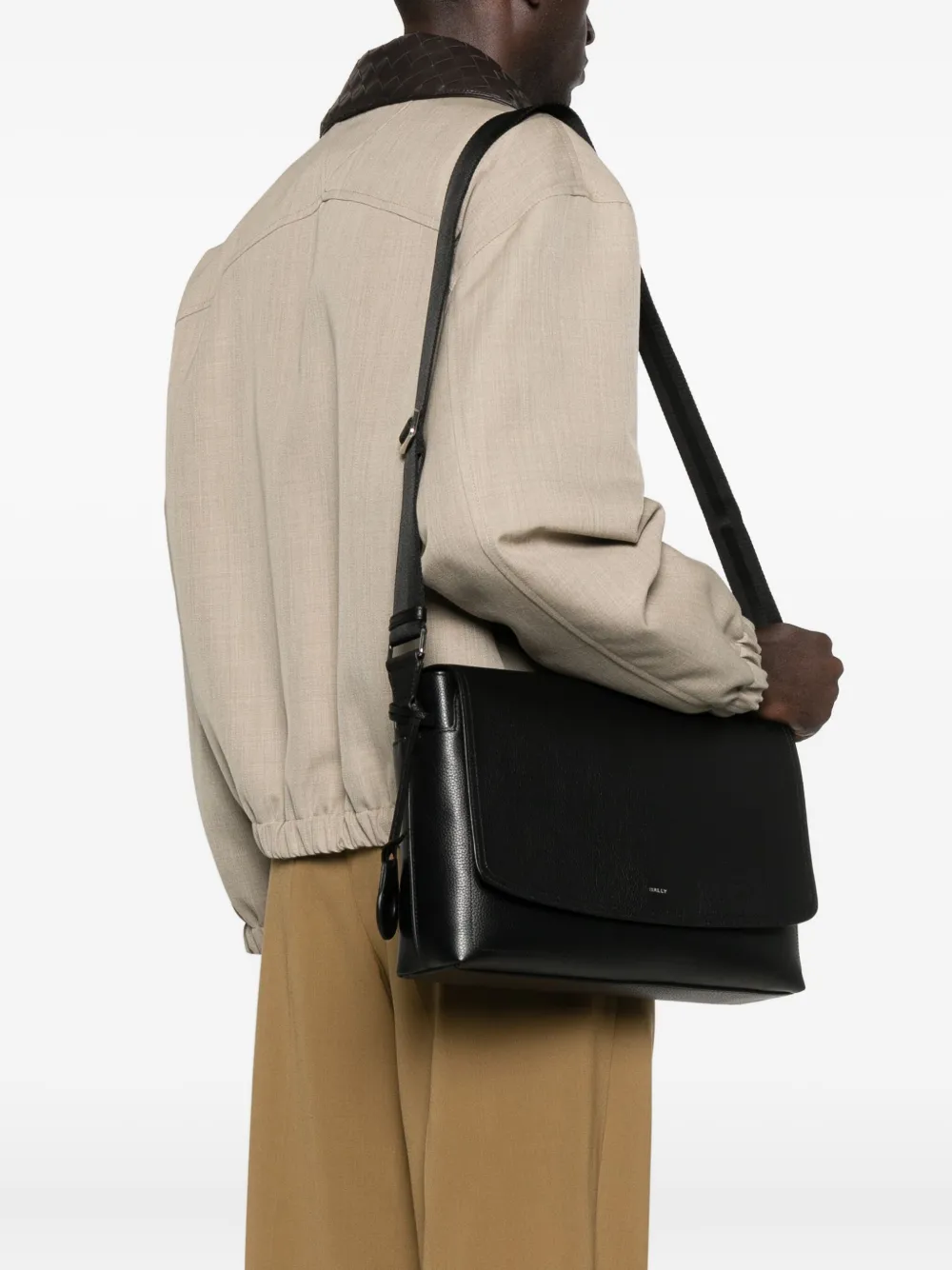 Bally Capitol leather messenger bag - Zwart