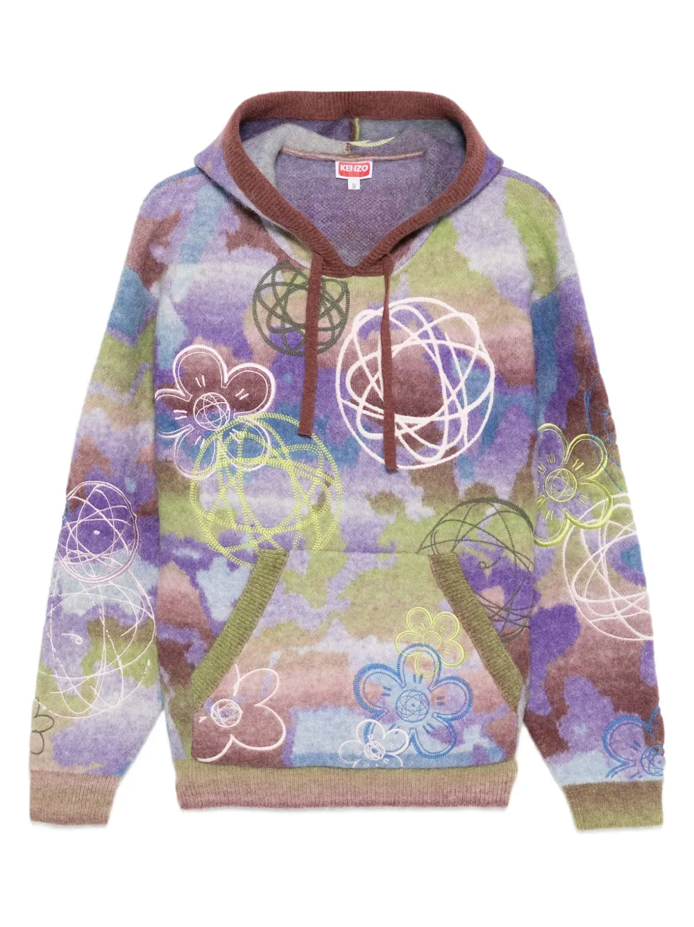 Kenzo x Futura 2000 drawstring hoodie | Purple | Image 1