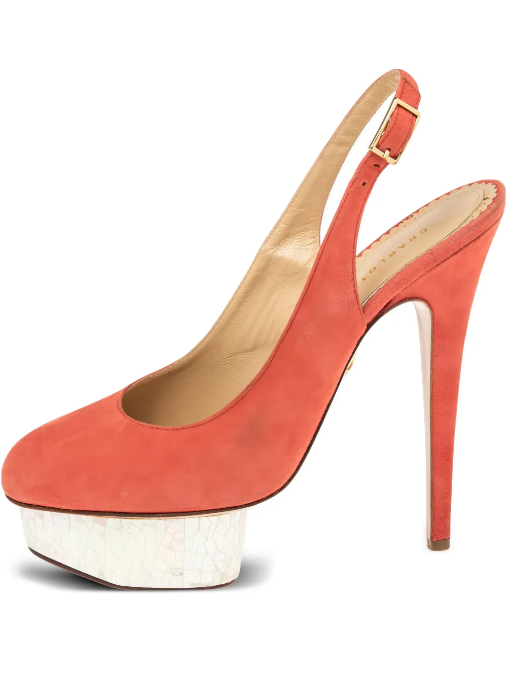 Charlotte Olympia 2024 150mm Dolly pumps | Orange | Image 1
