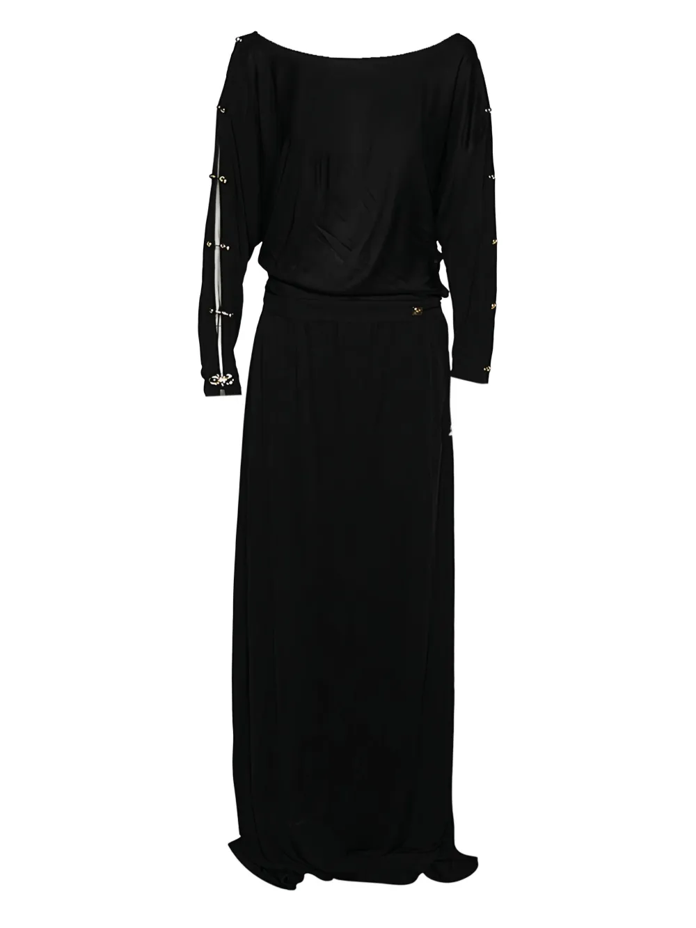 Roberto Cavalli Vintage pre-owned metal link sleeve dress - Nero