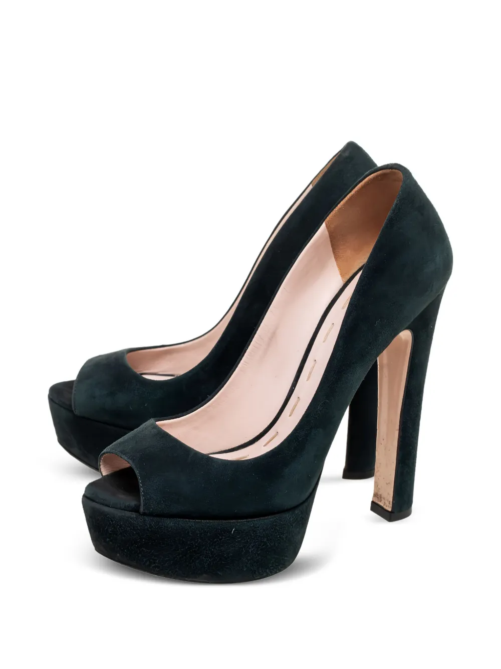 Pre-owned Miu Miu 140mm Platform Pumps
