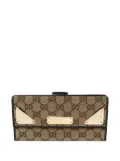 Gucci Pre-Owned GG-canvas leather wallet - Brown