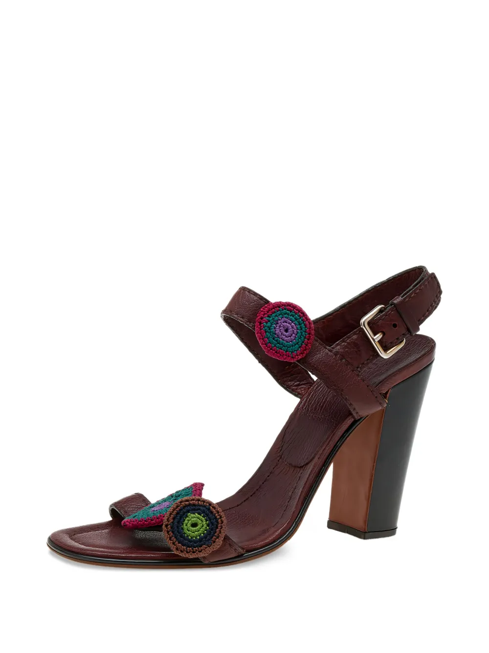 Prada Pre-Owned 105mm embroidered-detail sandals | Image 2