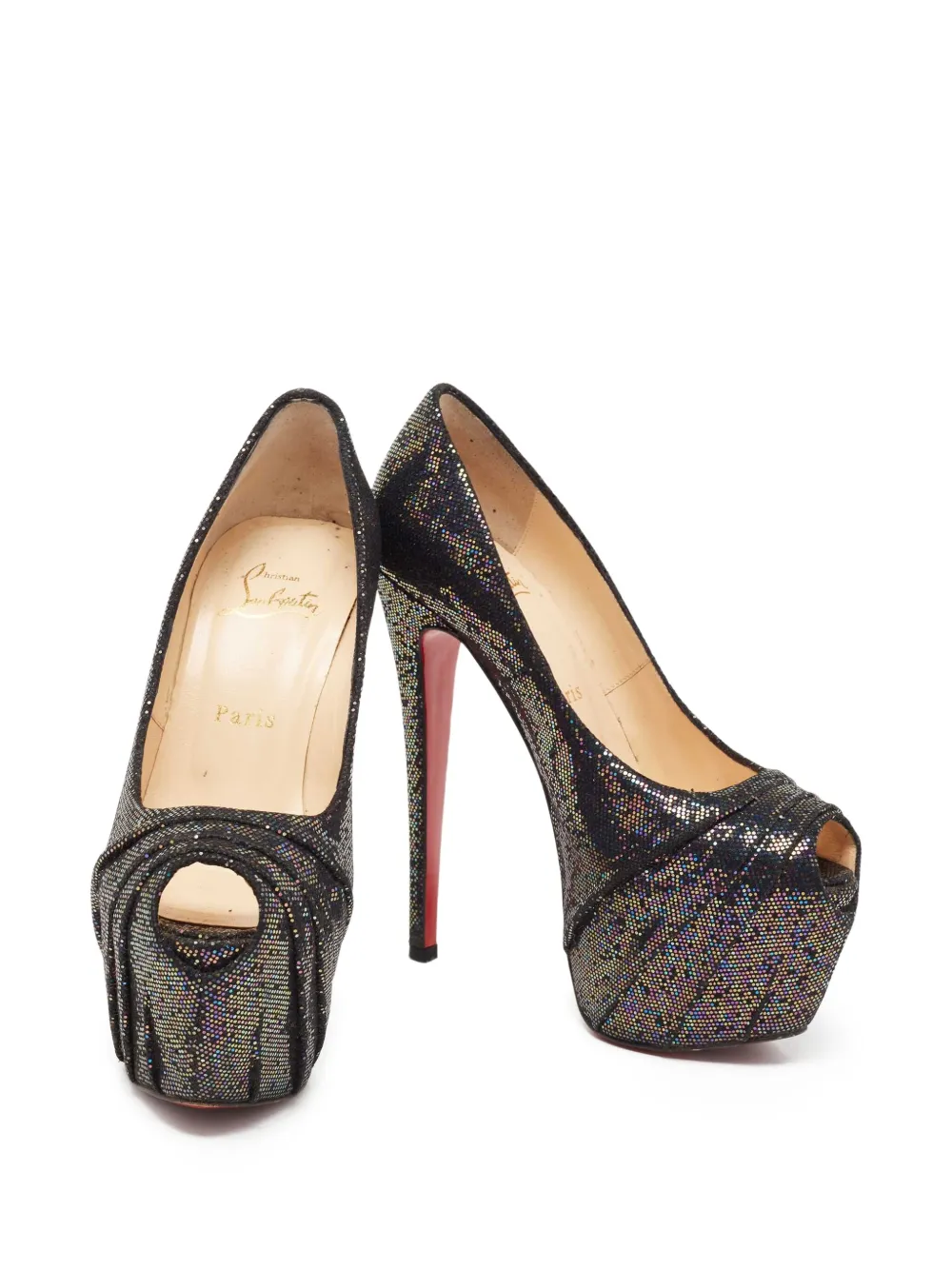 Christian Louboutin Pre-Owned 155mm Drapesse Spotlight platform pumps | Image 2