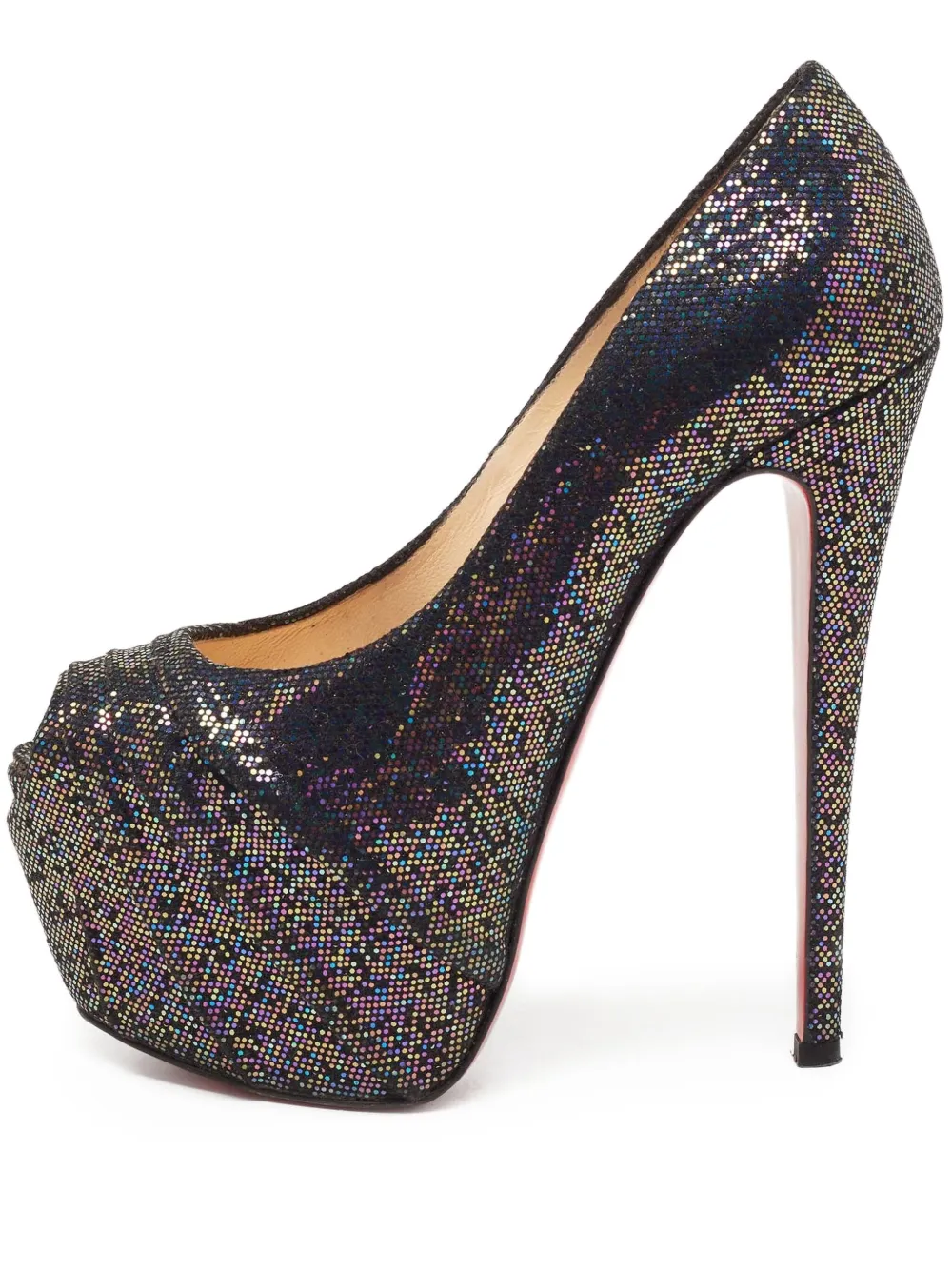Christian Louboutin Pre-Owned 155mm Drapesse Spotlight platform pumps | Black | Image 1