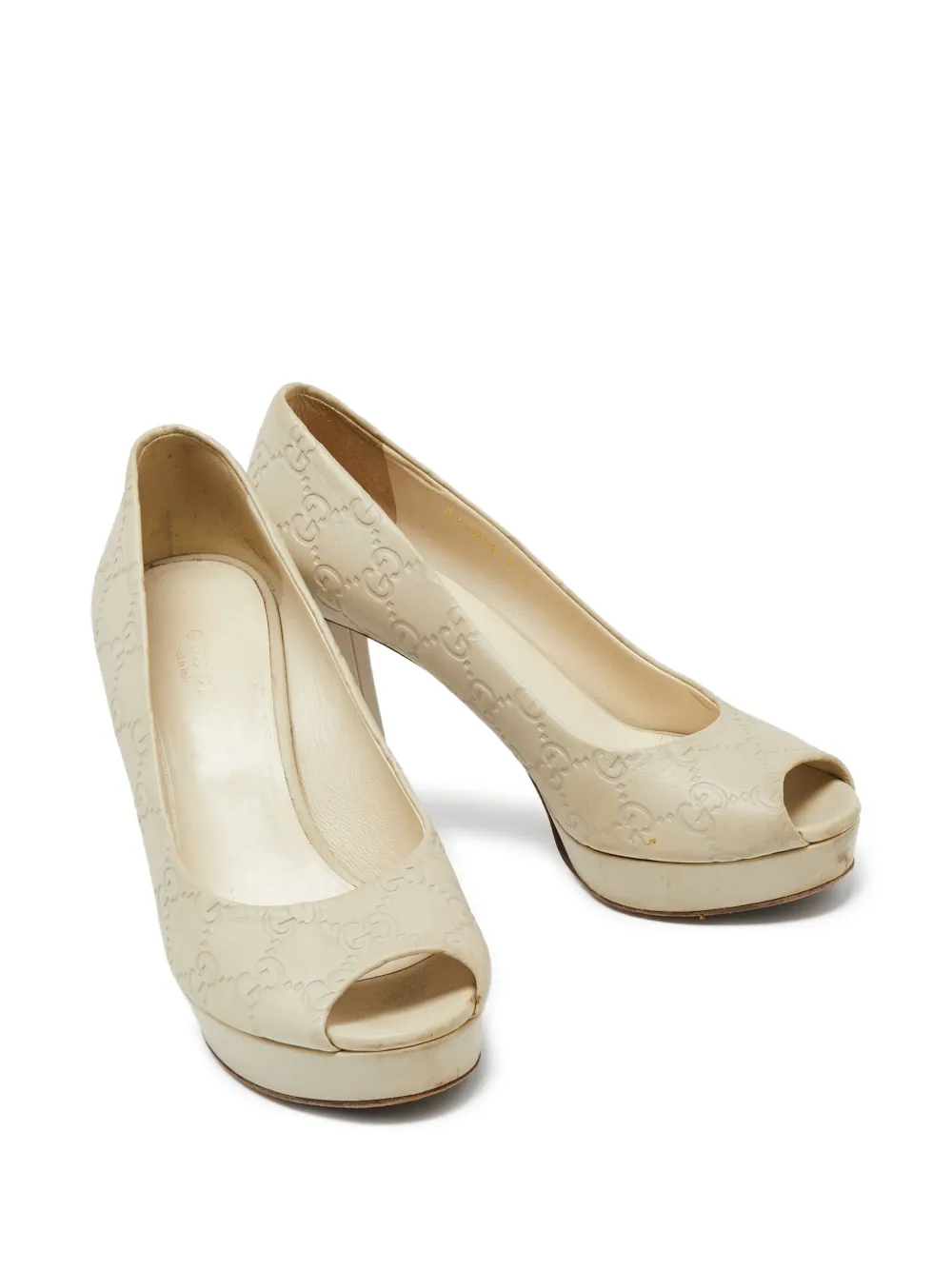 Gucci Pre-Owned Pumps met leren hak - Beige