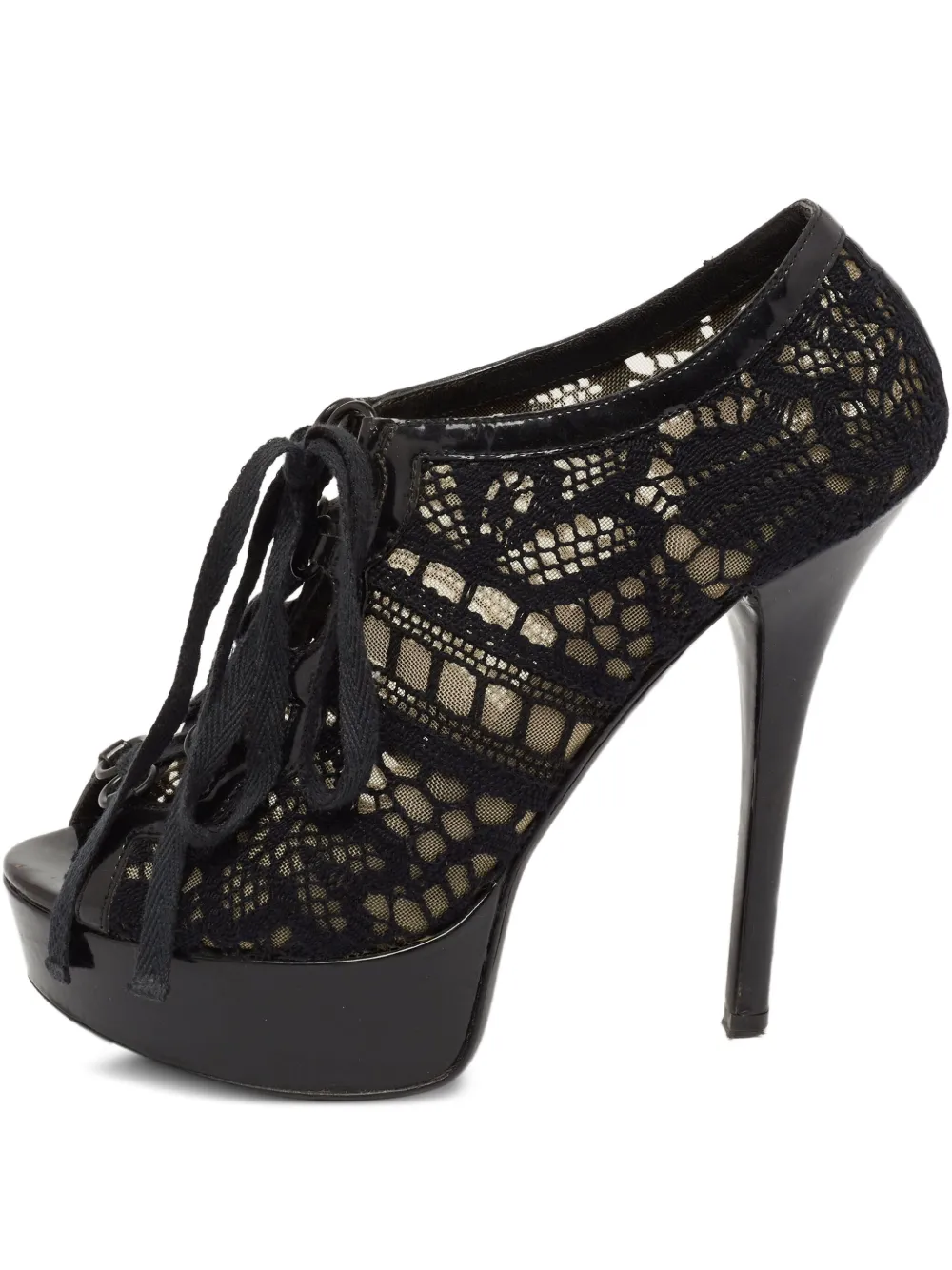 Dolce & Gabbana Pre-Owned botas con agujetas y tacón de 130mm | negro | Image 1