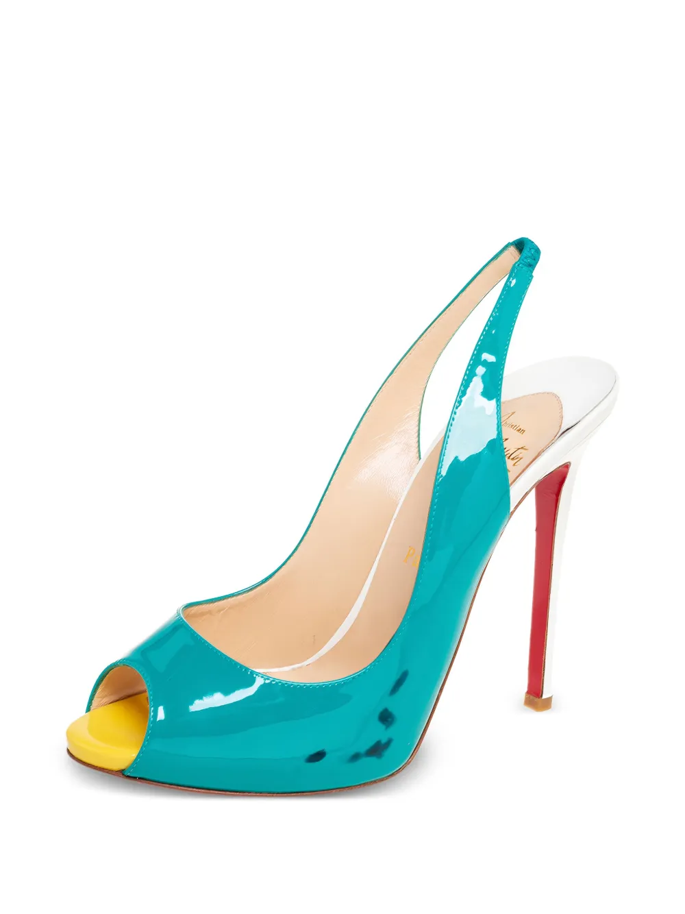 Christian Louboutin Pre-Owned 115mm multicolor slingback sandals | Image 2