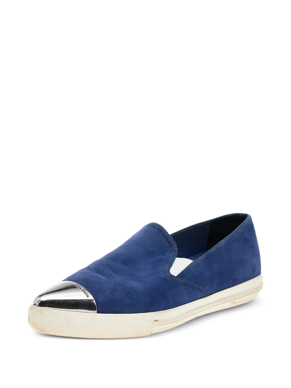Miu Miu Pre-Owned metal-toecap suede sneakers | Shoes | Image 2
