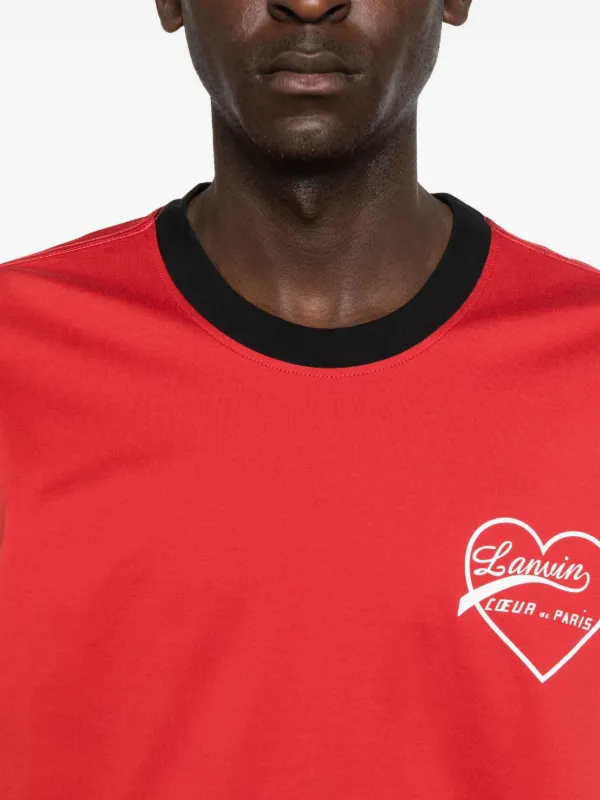 Lanvin ハートロゴ ロングTシャツ | レッド | FARFETCH JP