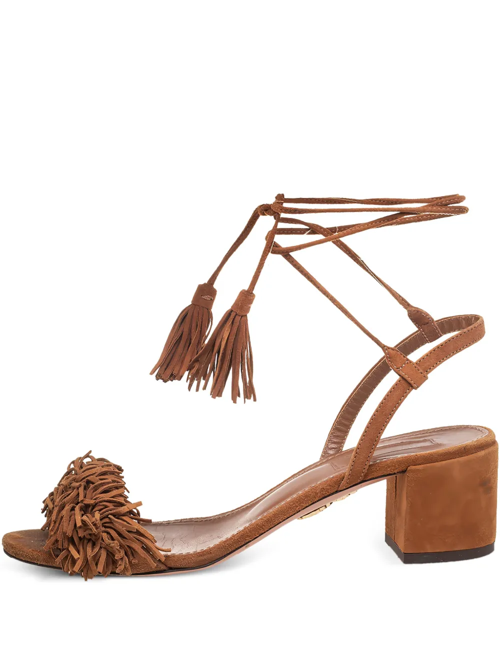 Aquazzura pre-owned 55mm Wild Thing sandals | Brown | Image 1