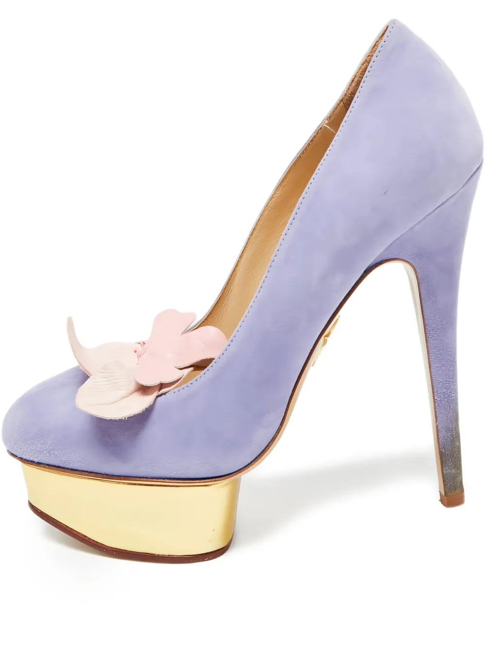Pre-owned Charlotte Olympia 140mm Dolly Leather Pumps
