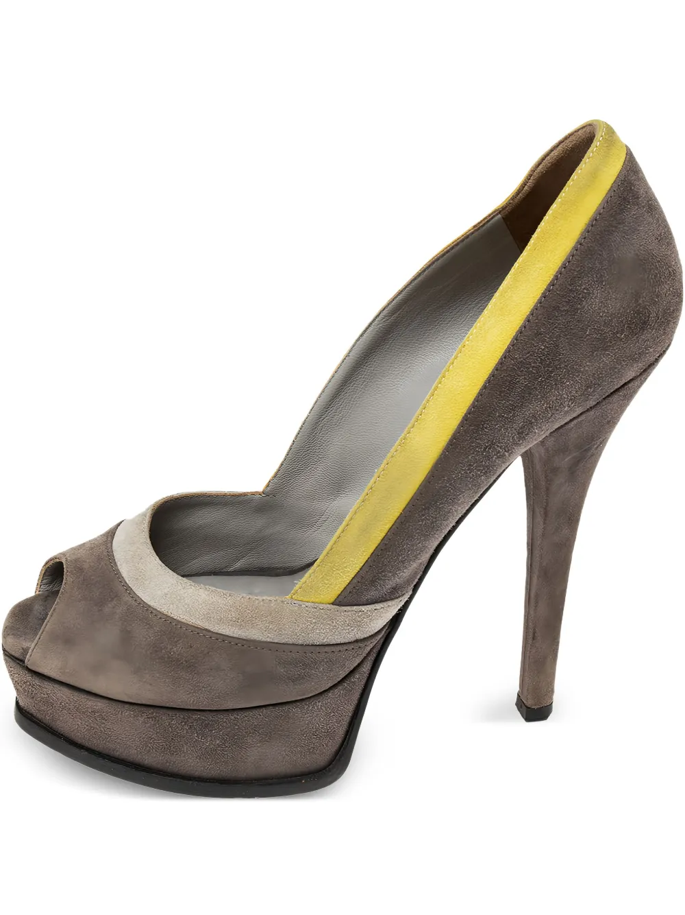 Fendi Pre-Owned zapatillas con peep-toe y tacón de 135mm | gris | Image 1