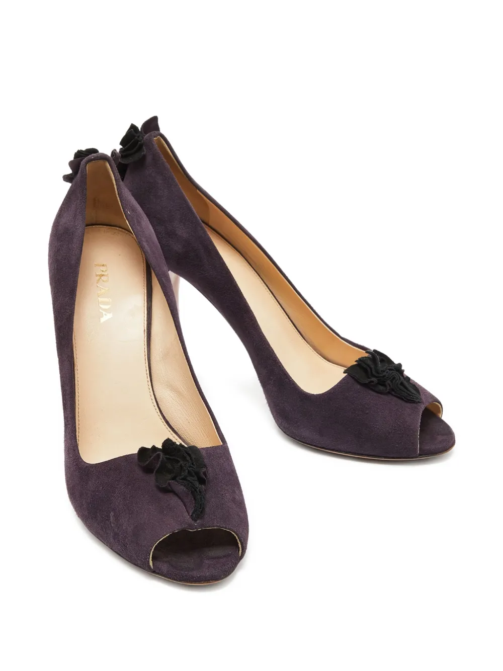 Prada Pre-Owned 110mm ruffle sandals | Image 2