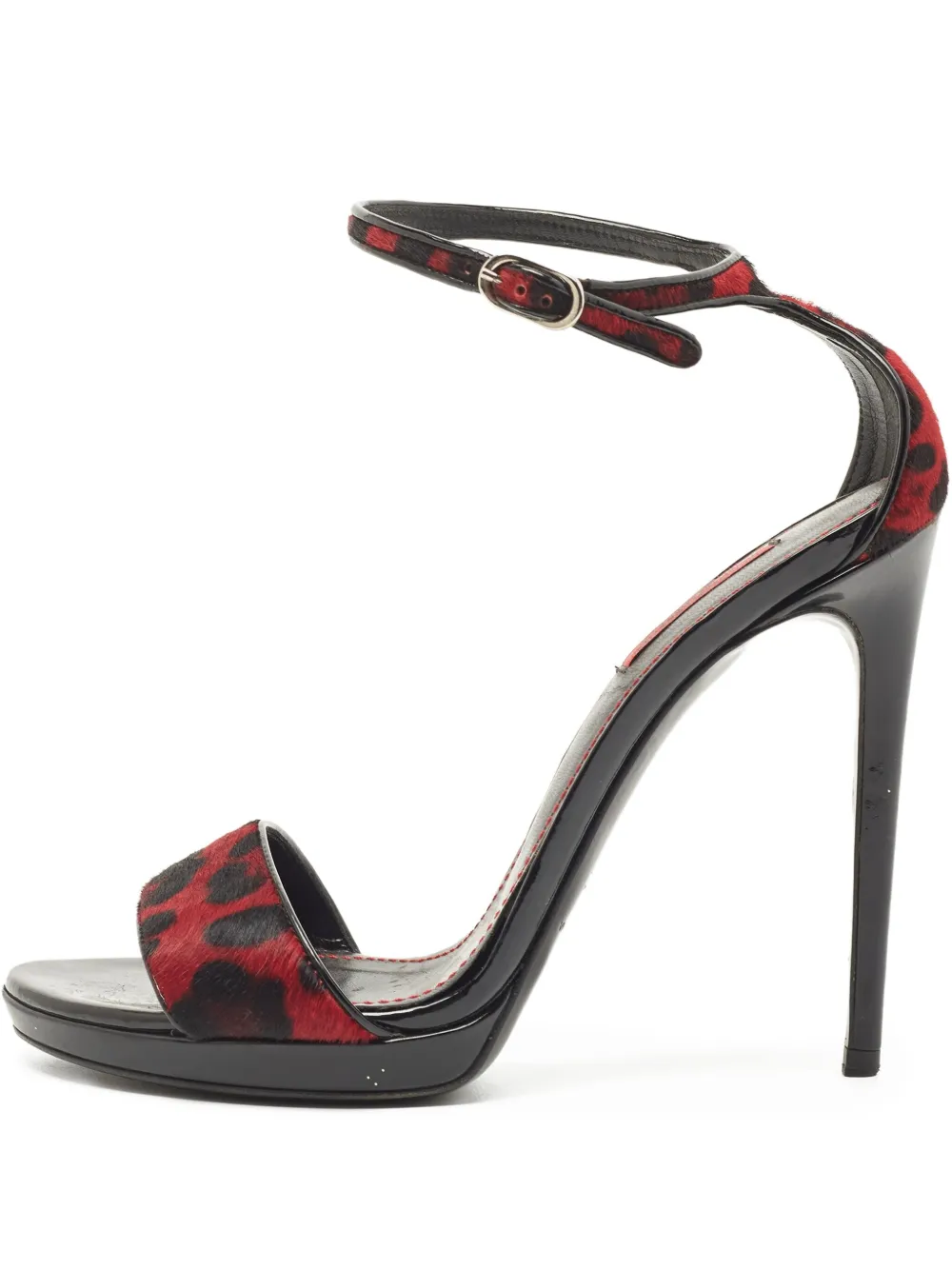 Dolce & Gabbana Pre-Owned 125mm leopard-print sandals | Red | Image 1