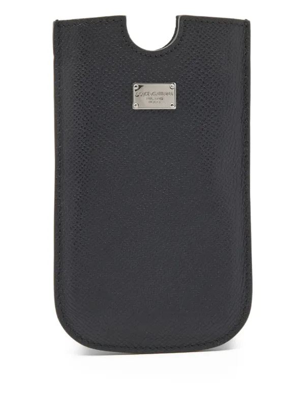 Dolce & Gabbana Pre-owned Leather Smartphone Case in Black
