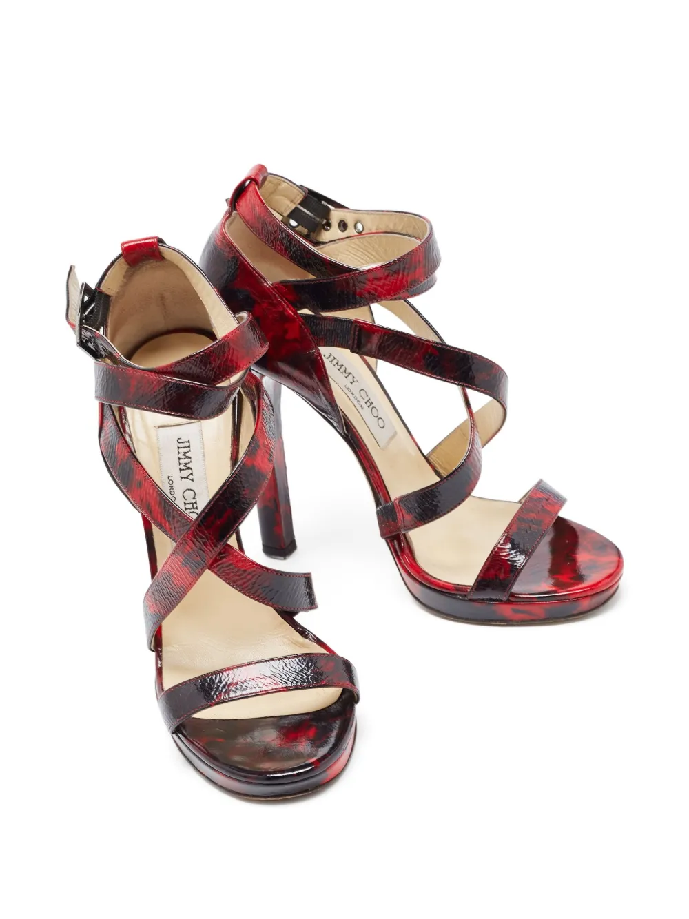 Jimmy Choo Pre-Owned 125mm tortoiseshell-effect sandals | Image 2