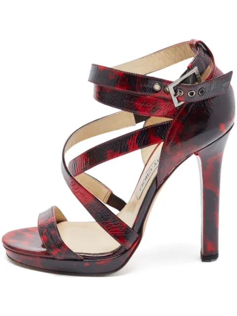 Jimmy Choo Pre-Owned sandalias con efecto de carey y tacón de 125mm