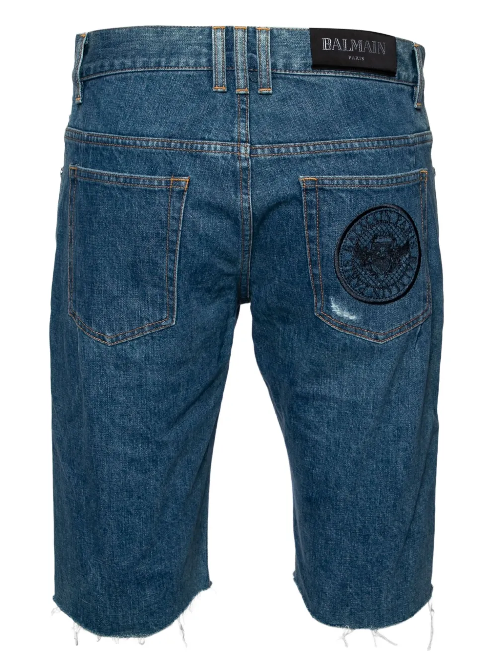 Balmain Pre-Owned ripped denim shorts | Denim Shorts | Image 2