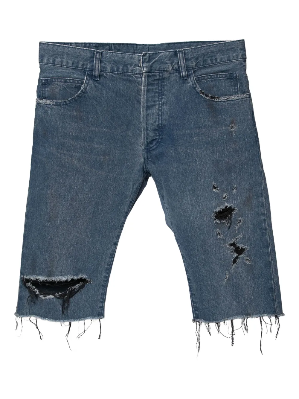 Balmain Pre-Owned short en jean à effet usé | bleu | Image 1