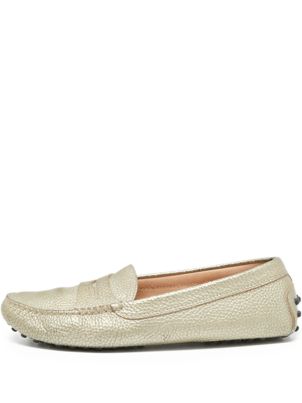 Tod's Vintage プレオウンド レザーローファー - ゴールドトーン Tod's Vintage プレオウンド レザーローファー - ゴールドトーン