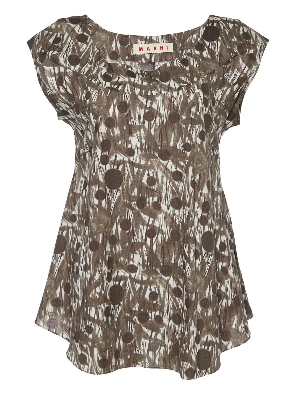 Marni Pre-Owned floral-print top | marrón | Image 1