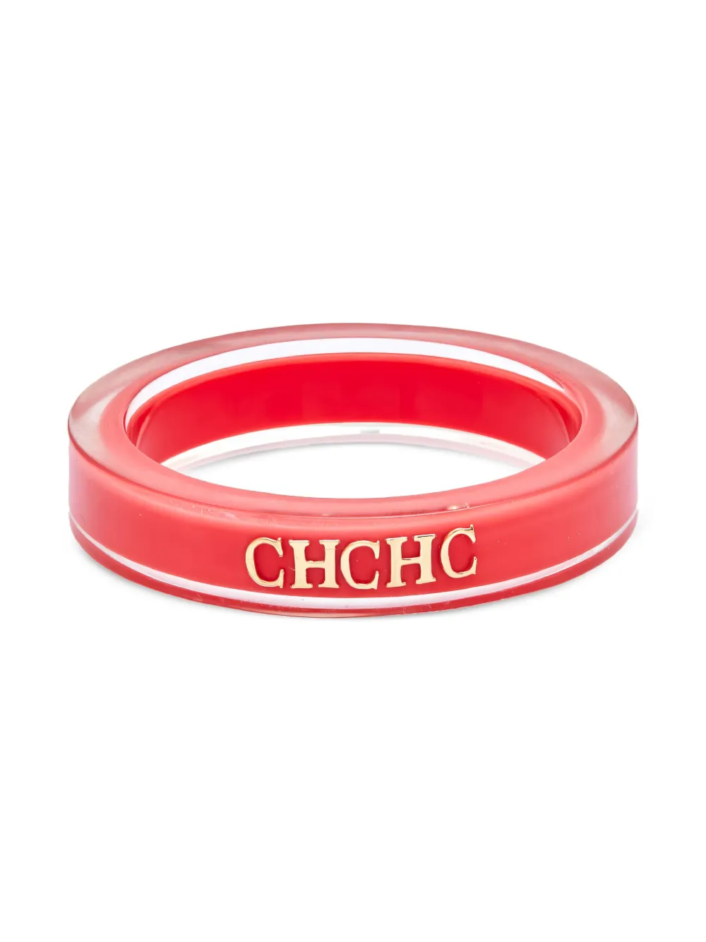 Carolina Herrera Vintage logo-lettering bangle bracelet | Pink | Image 1