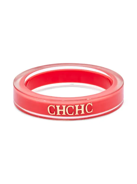 Carolina Herrera Vintage logo-lettering bangle bracelet